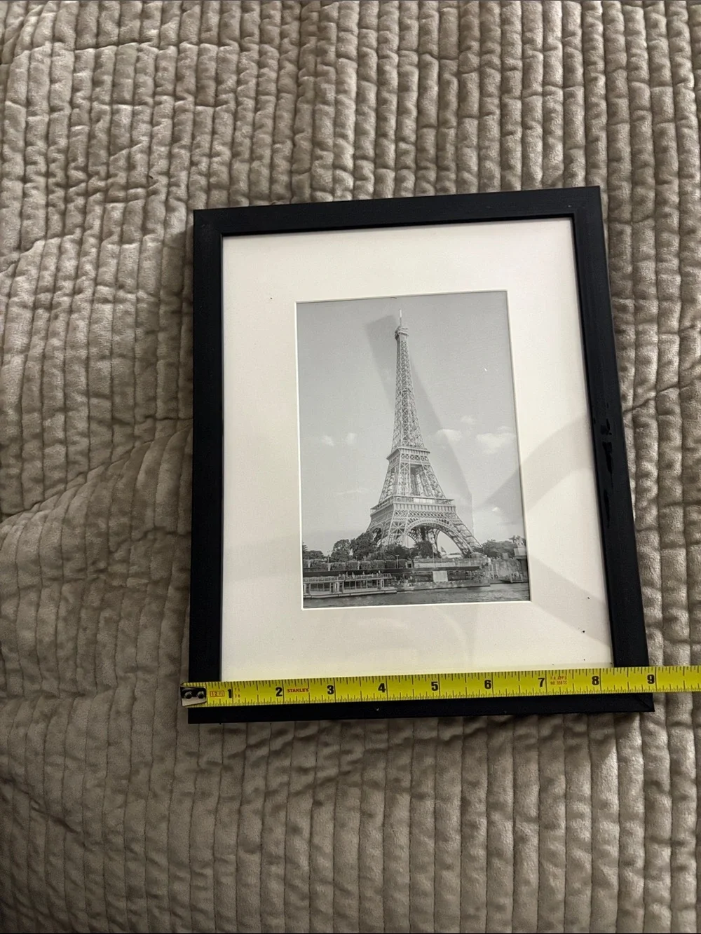 Sleek Black Picture Frame with White Mat